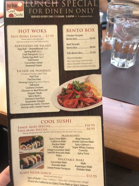 hot wok cool sushi|hot wok menu with prices.